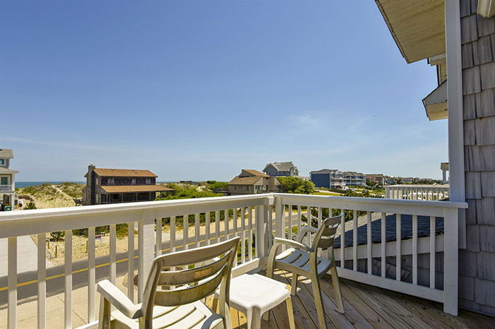 Ocean view from the balcony of this Outer Banks Beach Rental on Whalehead Dr in Corolla, NC.